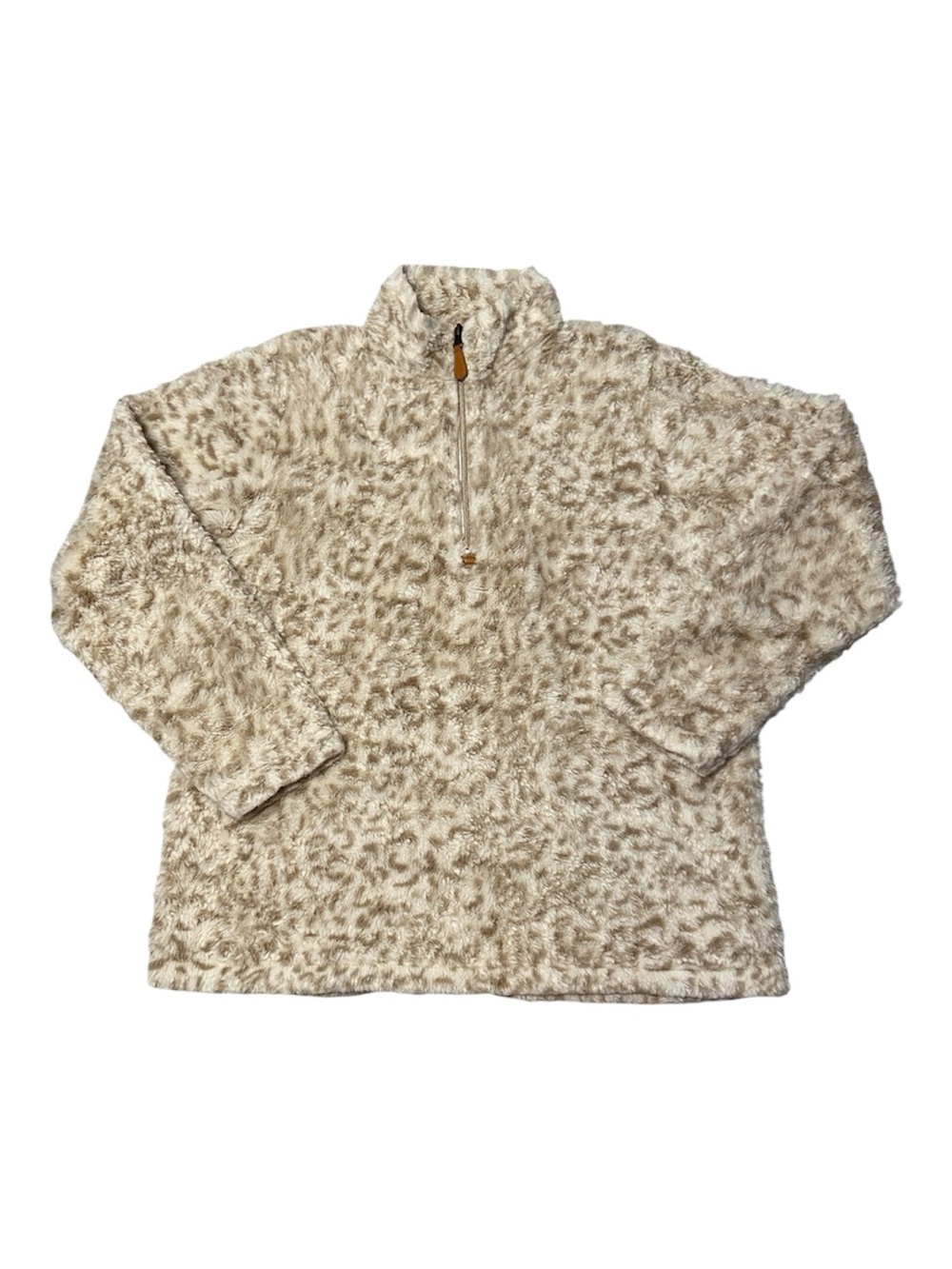 Pink Lily Beige Faux Fur Pullover